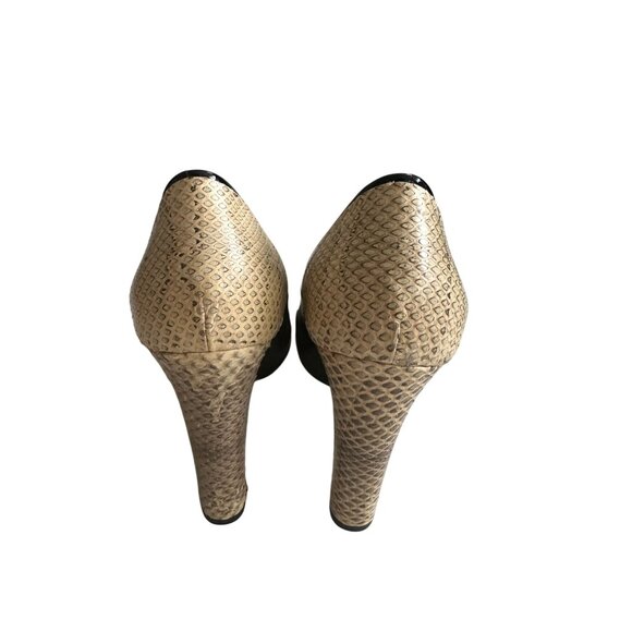 SEE BY CHLOE Colorblock Leather Round Toe Heels Size 38.5 - Picture 8 of 8